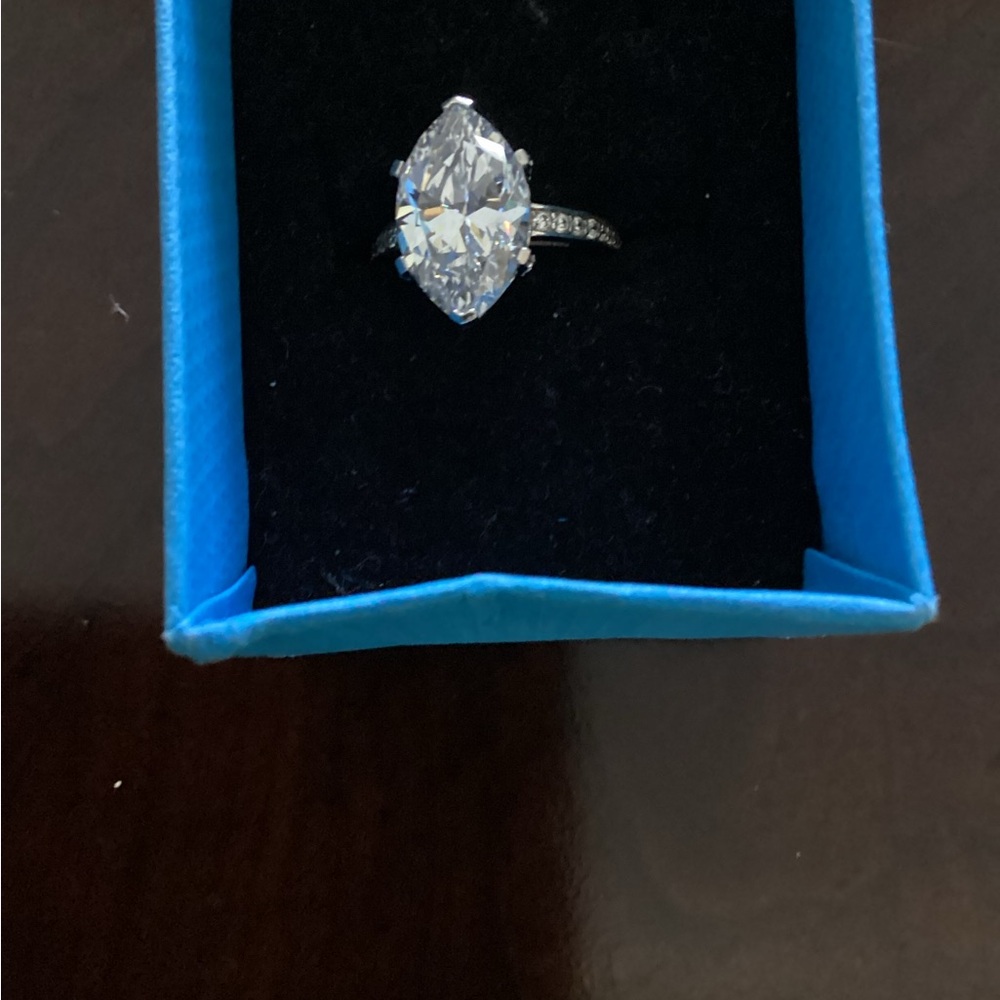 JTV Silver Simulated Diamond Marquise-Cut Ring - Picture 4 of 4